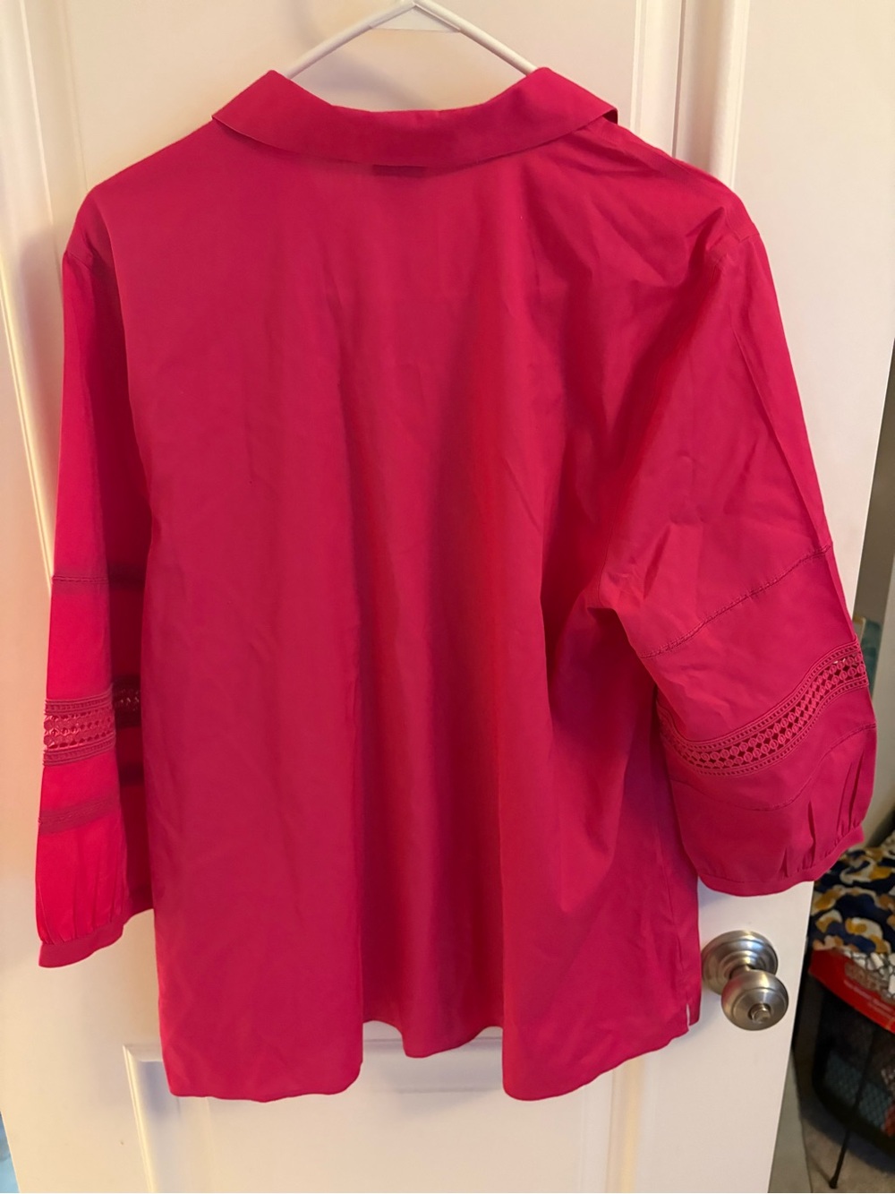 Chico's Bright Pink V Tunic Top - Picture 12 of 16